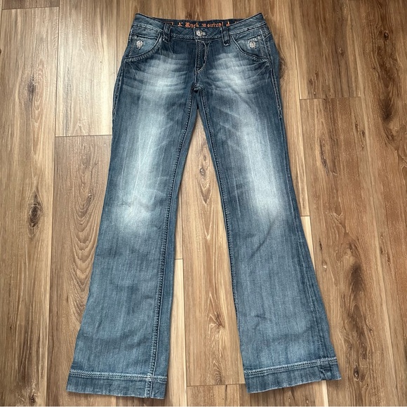 Rock Revival Denim - Rock Revival Women’s Elizabeth Wide Leg Jeans – Size 30, 34″ Inseam, W9 Wash